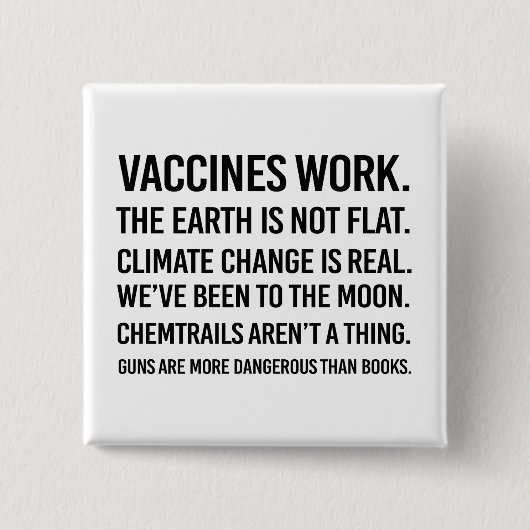 Die Erde ist nicht flach und der Klimawandel ist r Button (Vorderseite)