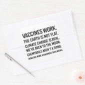 Die Erde ist nicht flach und der Klimawandel ist r Quadratischer Aufkleber (Umschlag)