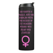 Die Erde ist weiblich Thermosbecher (Nach links gedreht)