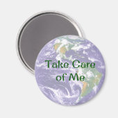 Die Erde kümmert sich um mich Magnet (Vorderseite/Rückseite)