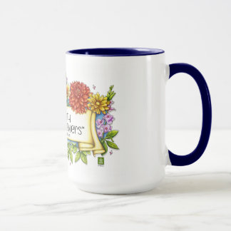 Die Erde lacht in Blume 15 oz Tasse