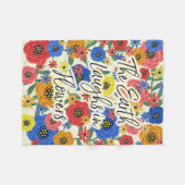 Die Erde lacht in Blume Fleecedecke (Vorderseite (Horizontal))