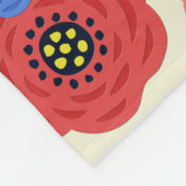 Die Erde lacht in Blume Fleecedecke (Ecke)