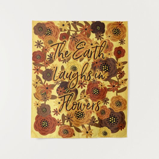 Die Erde lacht in Blume Medium Wandteppich (Vorderseite)