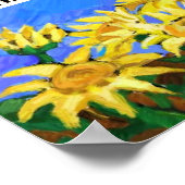 Die Erde lacht in Blume Poster (Ecke)