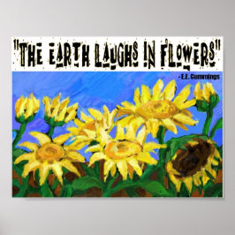 Die Erde lacht in Blume Poster