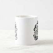 Die Erde lacht in Blume Typografie Tasse (Mittel)