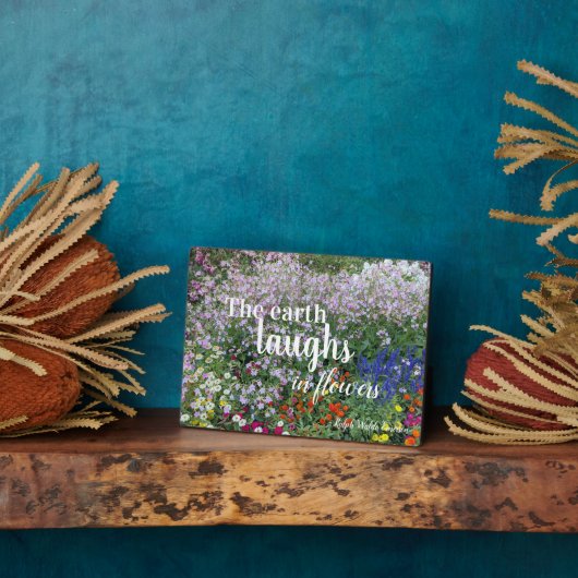 Die Erde lacht in Blume Zitat von Blumen Fotoplatte (Seite)