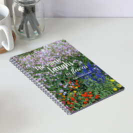 Die Erde lacht in Blume Zitat von Blumen Notizblock