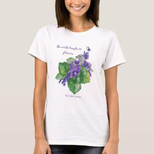 Die Erde lacht in Blume Zitat von wilden Violetten T-Shirt