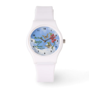 Die Erde lacht in Blumen Süße Erbse Inspirierend Armbanduhr