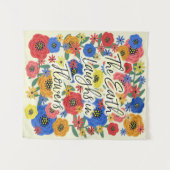 Die Erde lacht in den kleinen Blumen Wandteppich (Vorderseite (Horizontal))