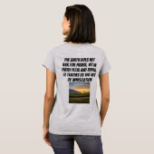 Die Erde lehrt uns die Kunst der Wertschätzung T-Shirt (Schwarz voll)