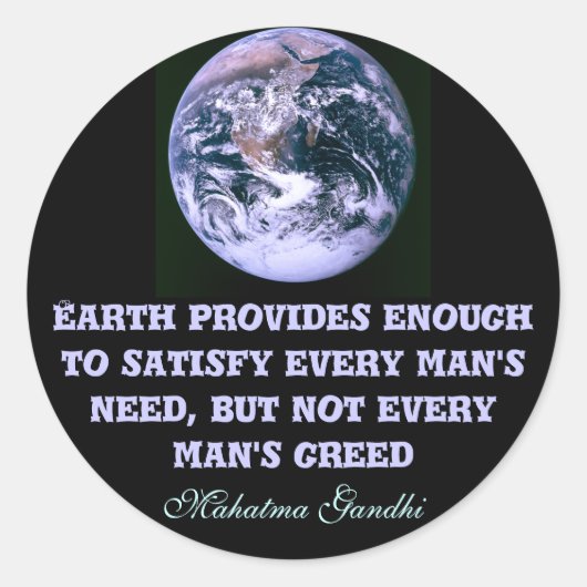 Die Erde liefert Aufkleber (Vorderseite)