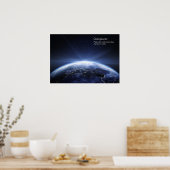 Die Erde mit den Lichtern Europas Chiropraktisches Poster (Küche)