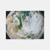 Die Erde mit der Arktis, Europa und Asien. Fleecedecke (Vorderseite (Horizontal))