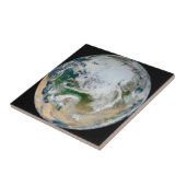 Die Erde mit der Arktis, Europa und Asien. Fliese (Seite)