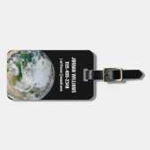 Die Erde mit der Arktis, Europa und Asien. Gepäckanhänger (Vorderseite horizontal)