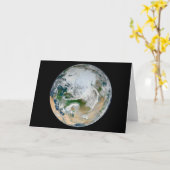 Die Erde mit der Arktis, Europa und Asien. Karte (Gelbe Blume)