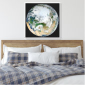 Die Erde mit der Arktis, Europa und Asien. Leinwanddruck (Insitu (Schlafzimmer))