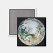 Die Erde mit der Arktis, Europa und Asien. Magnet (Vorderseite/Rückseite)