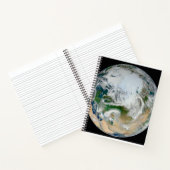 Die Erde mit der Arktis, Europa und Asien. Notizblock (Innenseite)