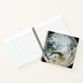 Die Erde mit der Arktis, Europa und Asien. Notizblock (Innenseite)