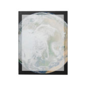 Die Erde mit der Arktis, Europa und Asien. Notizblock (Rotiert)