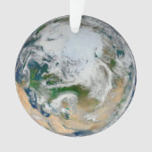 Die Erde mit der Arktis, Europa und Asien. Ornament (Vorderseite)