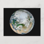 Die Erde mit der Arktis, Europa und Asien. Postkarte (Vorderseite)