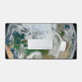 Die Erde mit der Arktis, Europa und Asien. Schreibtischunterlage (Tastatur & Maus)