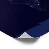 Die Erde nächtlich vom Weltraum Poster (Ecke)