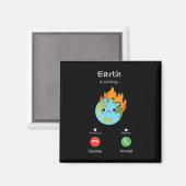 Die Erde nennt den Klimawandel als Klimaschutz Magnet (Vorderseite/Rückseite)
