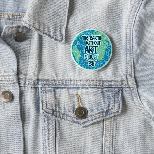 Die Erde ohne Kunst ist genau so Button (Beispiel)