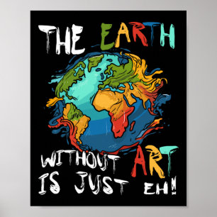 Die Erde ohne Kunst ist nur der ganze Tag der Erde Poster