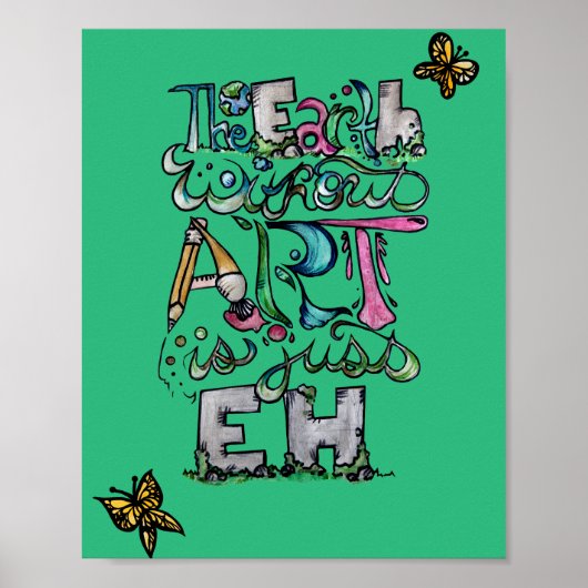 Die Erde ohne Kunst ist nur EH Poster (Vorne)