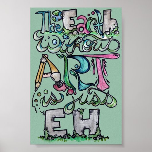 Die Erde ohne Kunst ist nur EH Poster (Vorne)