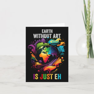 Die Erde ohne Kunst ist nur ein künstlerischer Puz Karte