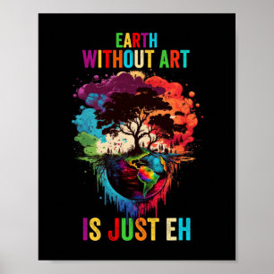 Die Erde ohne Kunst ist nur ein künstlerischer Puz Poster