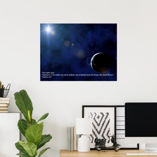 Die Erde Poster (Heimbüro)