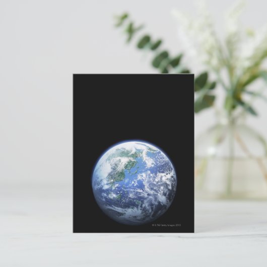 Die Erde Postkarte (Stehend Vorderseite)