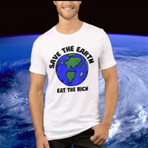 Die Erde rette die Reichen   Bold Earth Activist Tri-Blend Shirt
