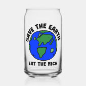 Die Erde rette die Reichen | Fette Öko Dosenglas (Vorderseite)