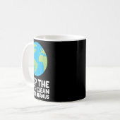 Die Erde sauber behalte ihren nicht Uranus Kaffeetasse (Vorderseite Links)
