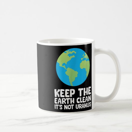 Die Erde sauber behalte ihren nicht Uranus Kaffeetasse (Rechts)