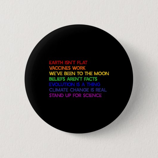 Die Erde steht nicht flach für Science Real Earth  Button (Vorderseite)
