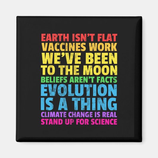 Die Erde steht nicht flach für Science Real Earth Magnet (Vorne)