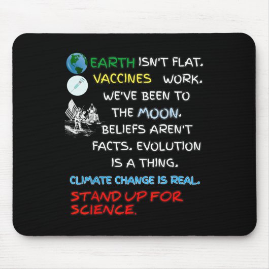 Die Erde steht nicht flach für Science Real Earth Mousepad (Vorne)