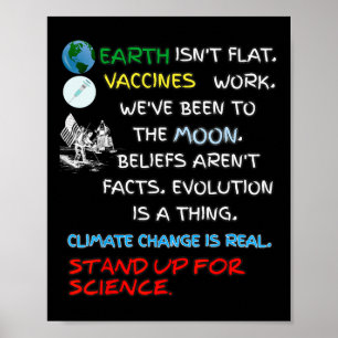 Die Erde steht nicht flach für Science Real Earth  Poster