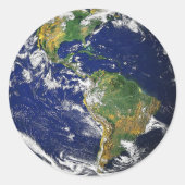 Die Erde, Südamerika Runder Aufkleber (Vorderseite)